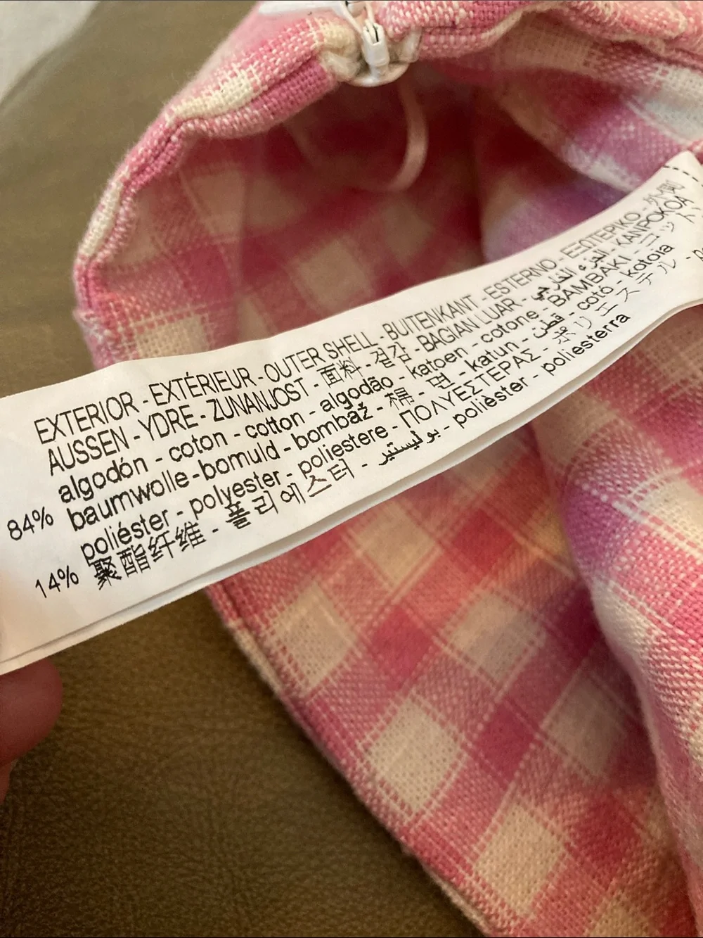 Zara Pink Gingham Bustier Crop Top Sz S